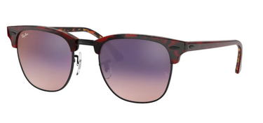 Ray-Ban Clubmaster Color Mix RB3016 12753B Top Trasp Red On Havana Orange