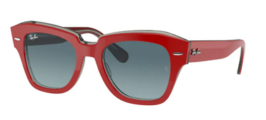 Ray-Ban State Street RB2186 12963M Red on Transparent Grey