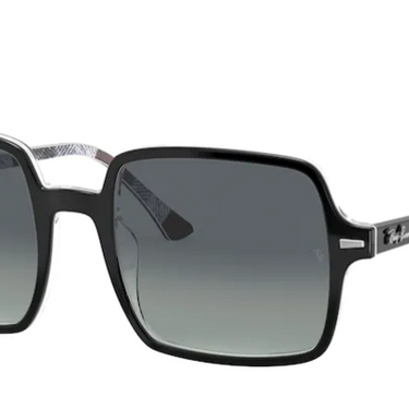 Ray-Ban Square RB1973 13183A Black on Chevron Grey/Burgundy