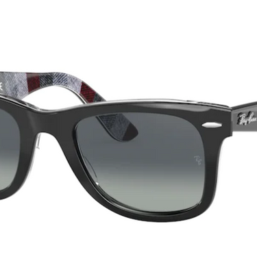 Ray-Ban Wayfarer RB2140 13183A Black on Chevron Grey
