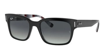 Ray-Ban Jeffrey RB2190 13183A Black on Chevron Grey/Burgundy