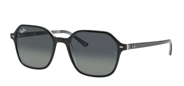 Ray-Ban John RB2194 13183A Black on Chevron Grey/Burgundy