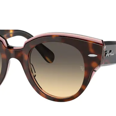 Ray-Ban Roundabout RB2192 1324BG Havana on Transparent Pink