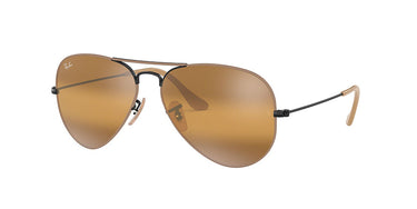 Ray-Ban Aviator Mirror RB3025 9153AG Black On Top Matte Beige