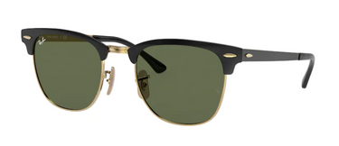 Ray-Ban Clubmaster Metal RB3716 187 Gold Top On Black