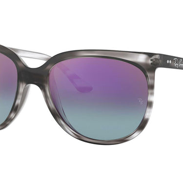 Ray-Ban Cats 1000 RB4126 6430T6 Stripped Grey Havana