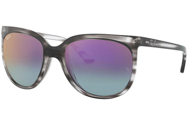 Ray-Ban Cats 1000 RB4126 6430T6 Stripped Grey Havana