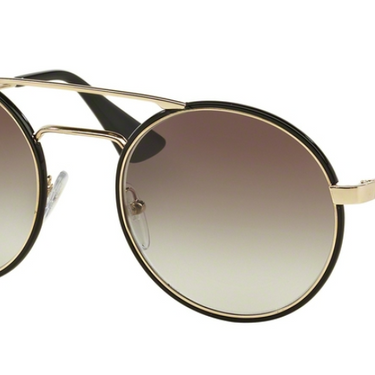 Prada Zonnebril PR 51SS 1AB0A7 Black Pale Gold