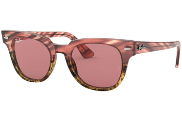 Ray-Ban Meteor Striped Havana RB2168 1253U0 Pink Gradient Beige Stripped