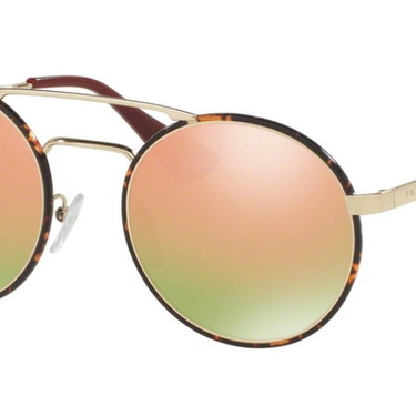 Prada Zonnebril PR 51SS 2AU5L2 Pale gold/Dark Havana