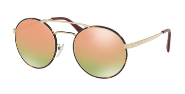 Prada Zonnebril PR 51SS 2AU5L2 Pale gold/Dark Havana