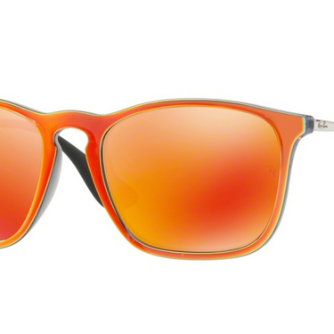 Ray-Ban Chris RB4187 63206Q Grey Mirror Flash Orange