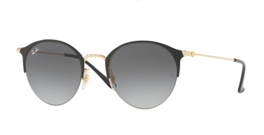 Ray-Ban RB3578 187/11 Gold Top Shiny Black
