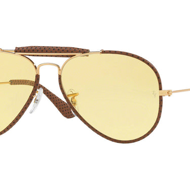 Ray-Ban Outdoorsman Crafts RB3422Q 90424A Leather Light Brown