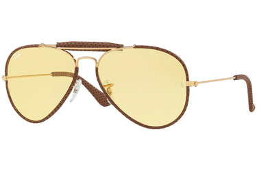 Ray-Ban Outdoorsman Crafts RB3422Q 90424A Leather Light Brown