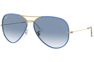 Ray-Ban Aviator Full Color Rb3025Jm 91963F Light Blue on Legend Gold