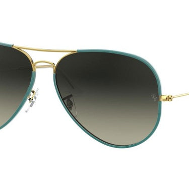 Ray-Ban Aviator Full Color RB3025JM 9196BH Petroleum on Legend Gold