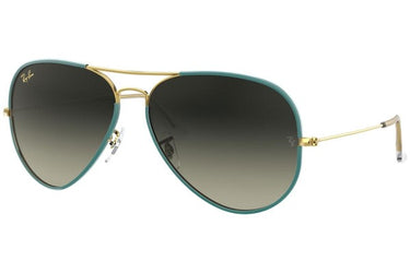Ray-Ban Aviator Full Color RB3025JM 9196BH Petroleum on Legend Gold