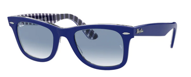 Ray-Ban Wayfarer RB2140 13193F Blue on Vichy Blue