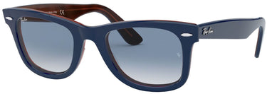 Ray-Ban Wayfarer Color Mix RB2140 12783F Top Blue On Red Havana