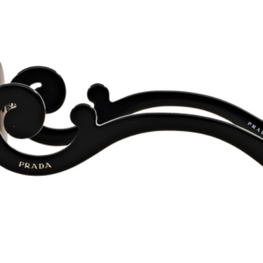 Prada Zonnebril PR 27OS UBV4P0 Dark Grey Matte Transparent