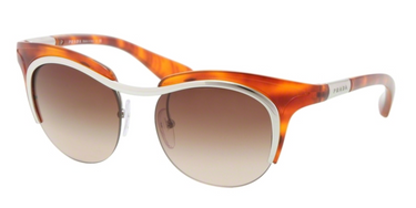 Prada Zonnebril PR 68OS 1BC6S1 Steel-Light Havana/Mat Havana