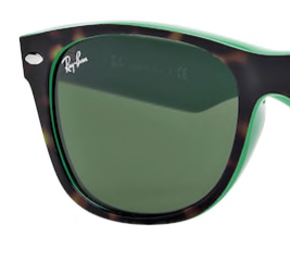 Ray-Ban New Wayfarer RB2132 6013 set reserve glazen