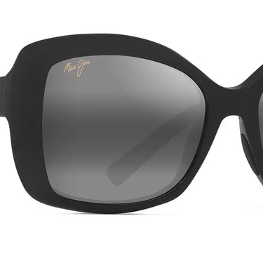Maui Jim Orchid 735-02 Shiny Black Neutral Grey