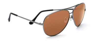 Serengeti Large Aviator 7508  Shiny Gunmetal-Bruin