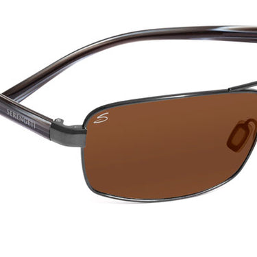 Serengeti San Remo 7607   Shiny Gunmetal/Gray Stripe -Bruin
