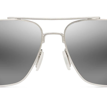 Maui Jim  Island Life 761-17M Matte Silver w/Wooden Temp Tip