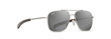 Maui Jim  Island Life 761-17M Matte Silver w/Wooden Temp Tip