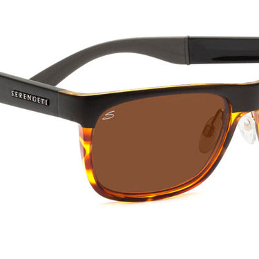 Serengeti Nico 7646  Satin Black/Shiny Dark Tort-Bruin