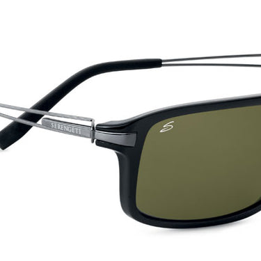 Serengeti Rivoli 7767  Shiny Black/Shiny Dark Gun temples -Groen