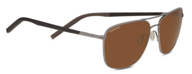Serengeti Spello 8799 Shiny Gun Metal / Chocolate Brown