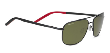 Serengeti Zonnebril Tellaro 8818 Shiny Black / Black / Red