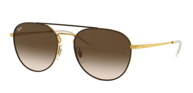 Ray-Ban RB3589 905513 Gold Top on Brown
