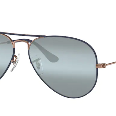 Ray-Ban Aviator Mirror RB3025 915AJ Copper On Dark Matte Blue