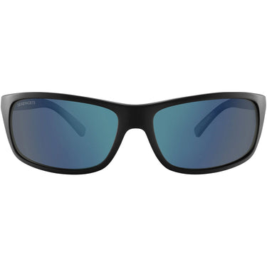 Serengeti Zonnebril Bormio SS009009 Mat zwart met Mineraal glas / Polarized blauw