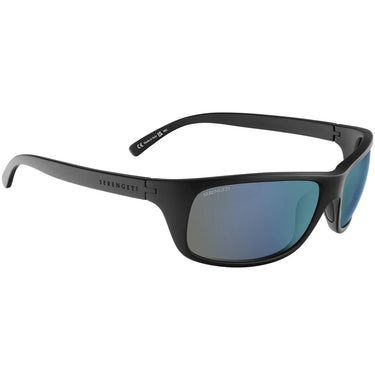 Serengeti Zonnebril Bormio SS009009 Mat zwart met Mineraal glas / Polarized blauw