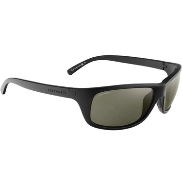 Serengeti Zonnebril Bormio SS009007 Mat zwart met Mineraal glas / Polarized zilver