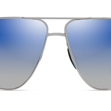 Maui Jim  Keawawa DBS620-17 Shiny Silver w/Dark Blue