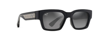 Maui Jim  Kenui GS642-14 Shiny Black w/Trans Light Grey