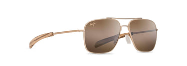 Maui Jim  Island Life H761-16M Matte Gold w/Wooden Temple Tip
