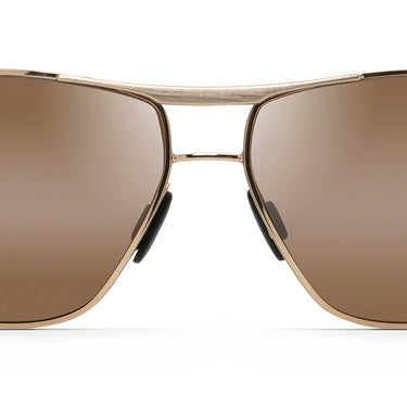 Maui Jim  The Bird H835-16 Gold w/ Black Temp & Brown