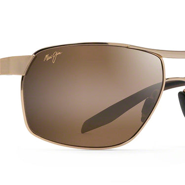 Maui Jim  The Bird H835-16 Gold w/ Black Temp & Brown