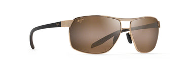 Maui Jim  The Bird H835-16 Gold w/ Black Temp & Brown