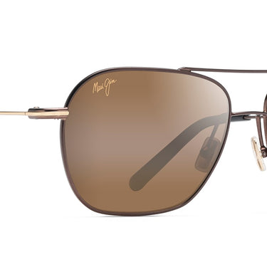 Maui Jim  Mano H877-01 Dark Brown w/Gold Stripe