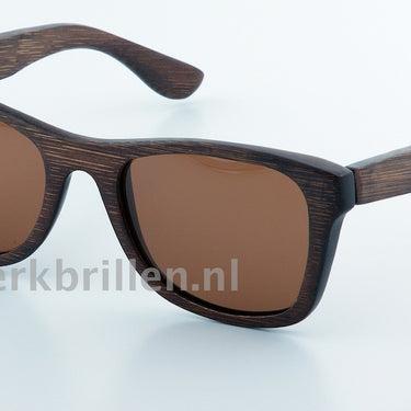 Houten Zonnebril HZ15 Bruin Havanna Maat: 55