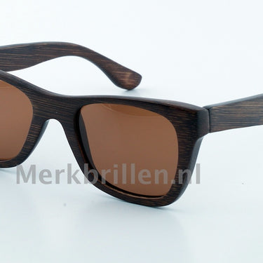 Houten Zonnebril HZ16 Bruin Havanna Maat: 48 Dames